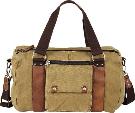 fossil canvas duffle bag