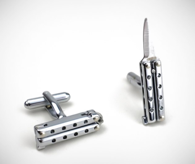 Butterfly Knife Cufflink