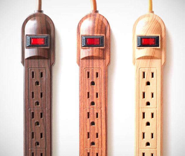 Invisiplug Wood Grain Power Strips