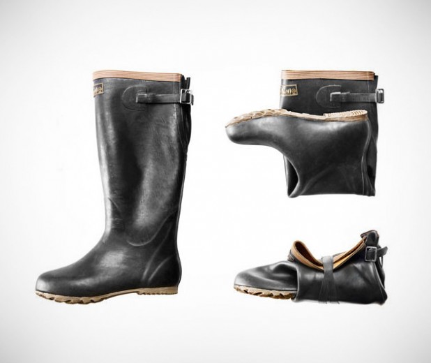 foldable rubber boots