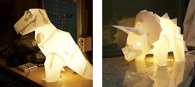 DIY Dinosaur Lamps