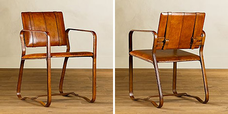 Restoration Hardware Leather Buckle Chair