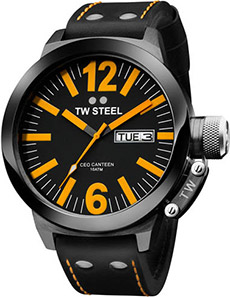TW Steel Leather Strap Watch
