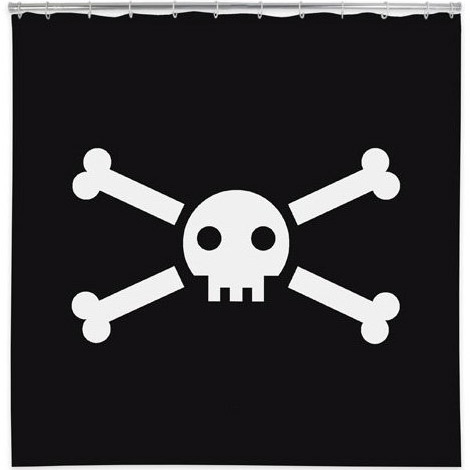 Jolly Roger Pirate Flag Shower Curtain