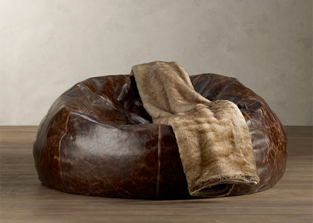 Grand Leather Bean Bag Chair