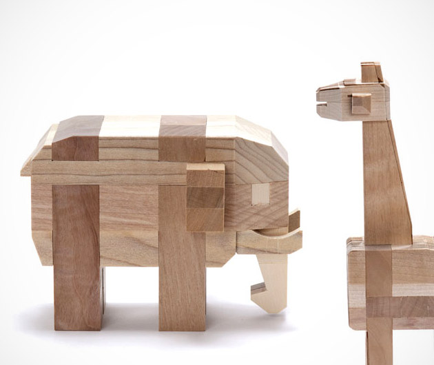Sakai Wooden 3D Animal Puzzle