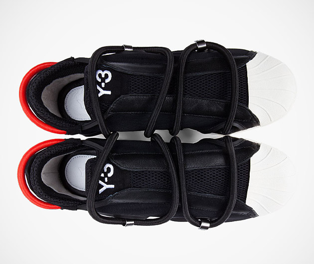 Y-3 Black Cord Lace Sneakers
