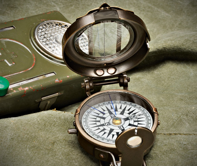 Military Lensatic-Style Compass