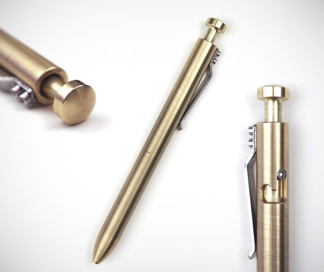 Machined Brass Bolt Pen